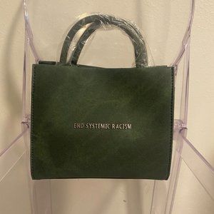 Brandon Blackwood End Systemic Racism (ESR) Tote Hunter Green Waxed Denim